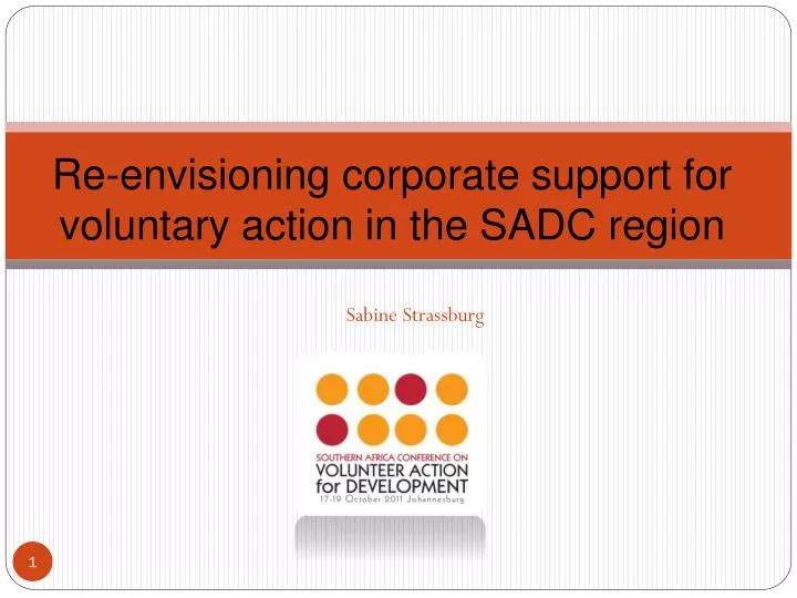 re envisioning corporate support for voluntary action in the sadc region