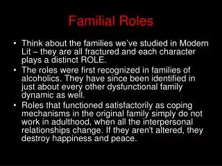 Familial Roles