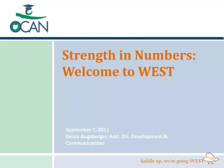 strength in numbers welcome to west