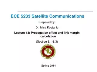 ECE 5233 Satellite Communications