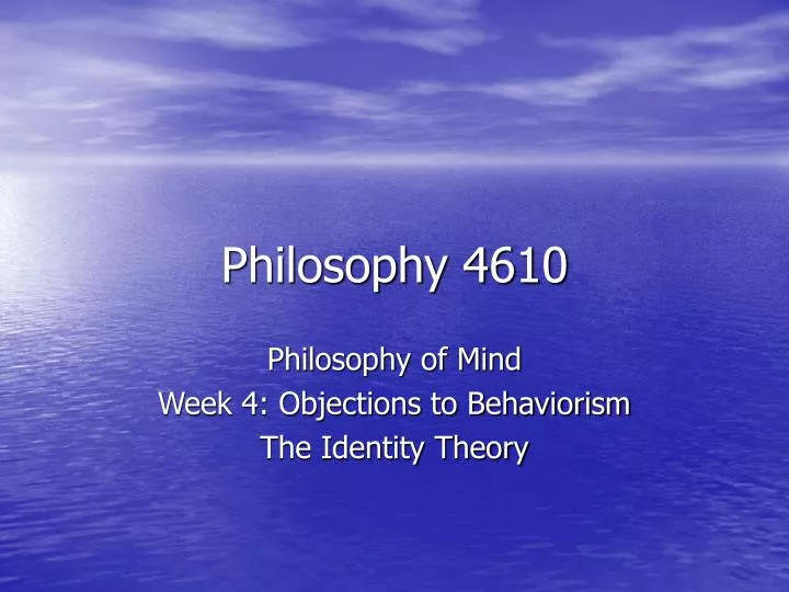 philosophy 4610