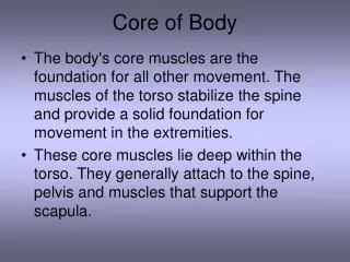 Core of Body