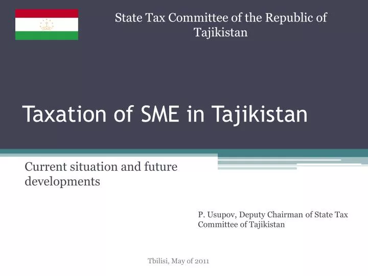 taxation of sme in tajikistan