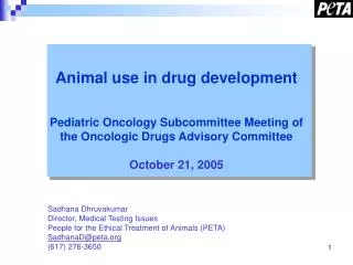Animal use in drug development