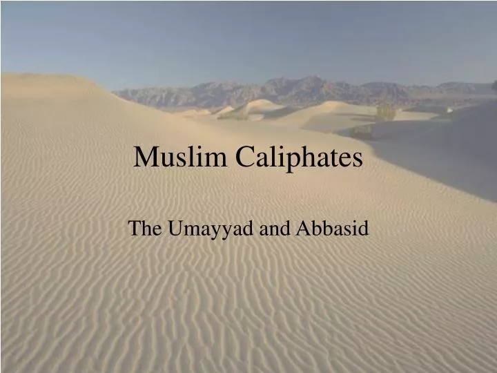 muslim caliphates