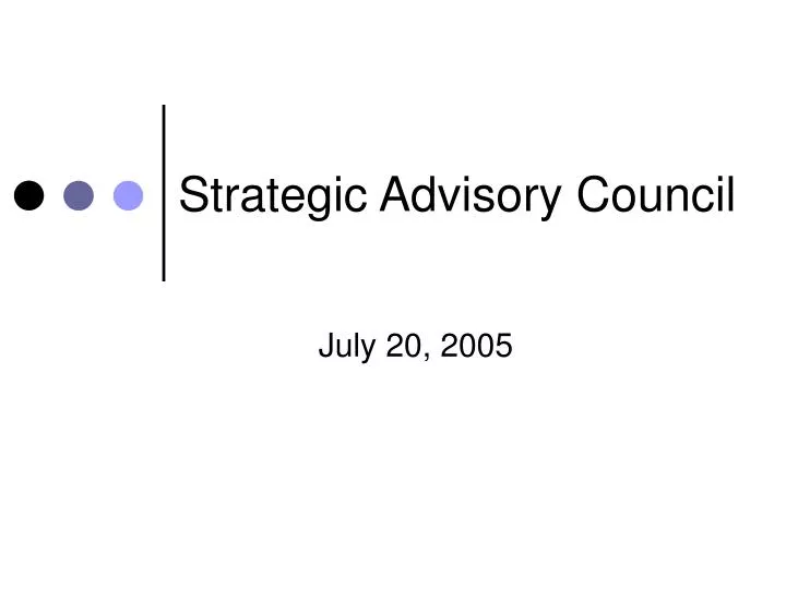 strategic advisory council