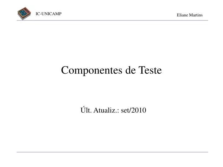 componentes de teste