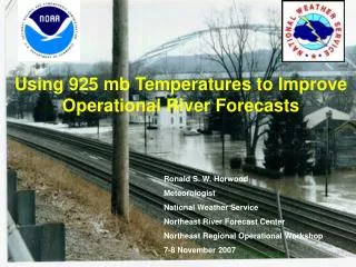 Using 925 mb Temperatures to Improve Operational River Forecasts