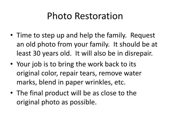 photo restoration