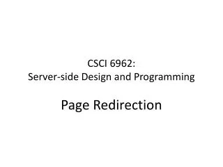 CSCI 6962: Server-side Design and Programming