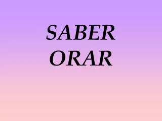 saber orar