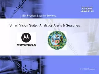 Smart Vision Suite: Analytics Alerts &amp; Searches