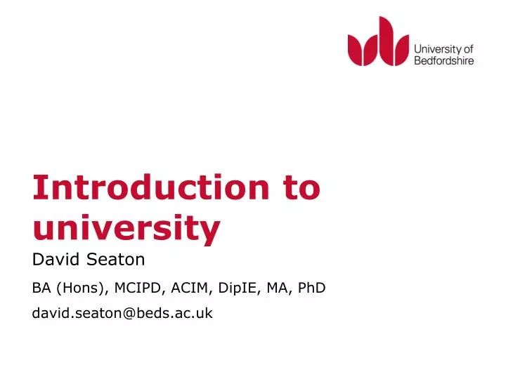 introduction to university