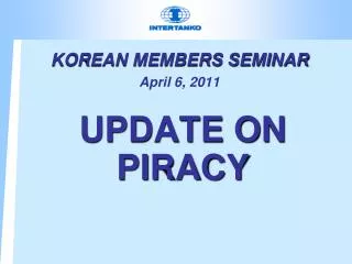 KOREAN MEMBERS SEMINAR April 6, 2011