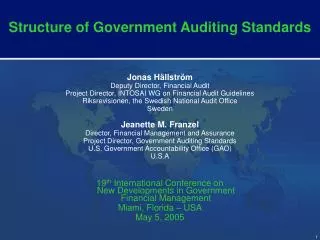 Structure of Government Auditing Standards