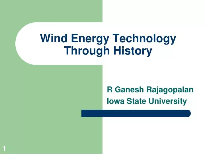 wind energy technology through history