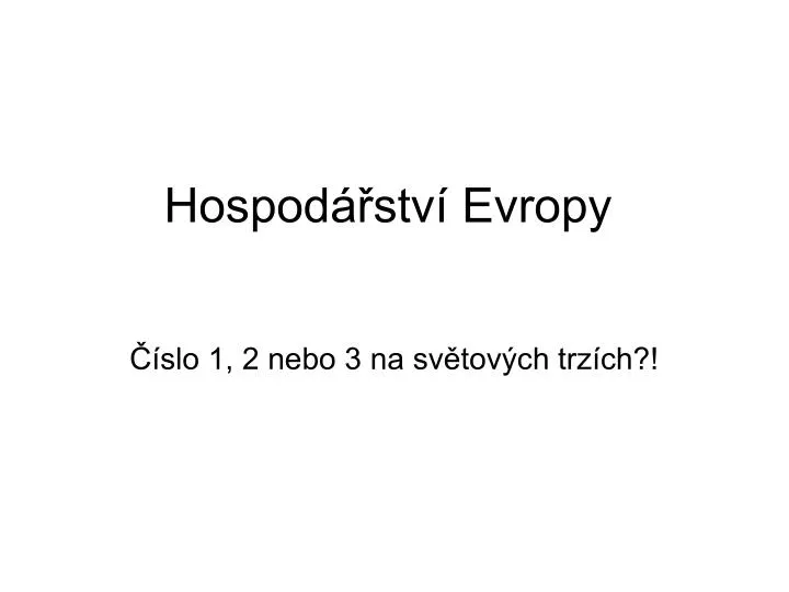 hospod stv evropy