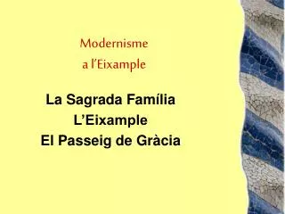 modernisme a l eixample