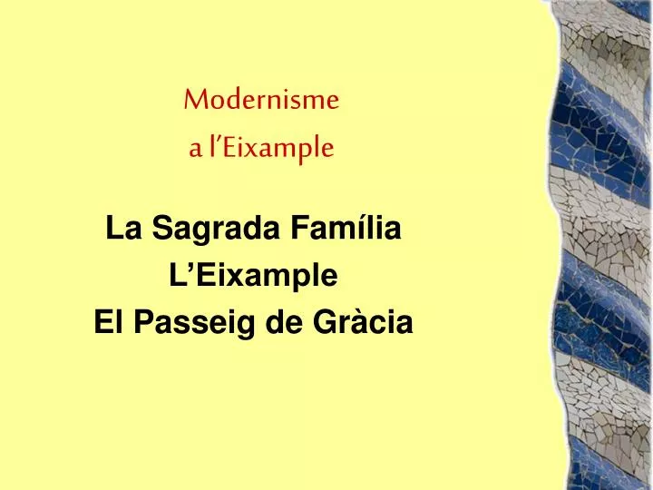 modernisme a l eixample