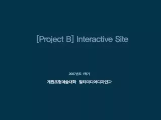 [Project B] Interactive Site