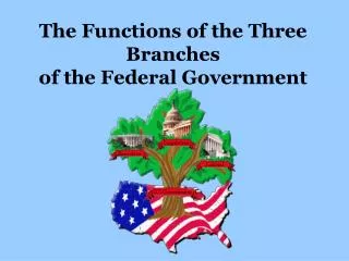 the functions of the three branches of the federal government