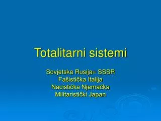 totalitarni sistemi