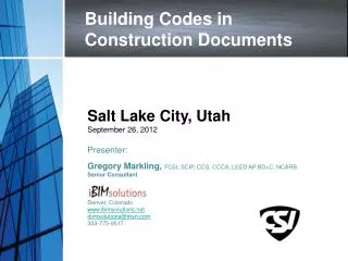 Building Codes in Construction Documents