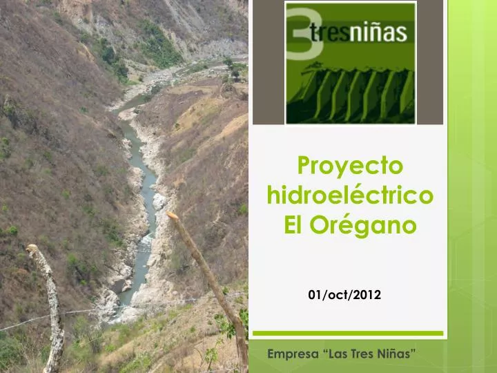 proyecto hidroel ctrico el or gano