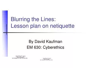 Blurring the Lines: Lesson plan on netiquette