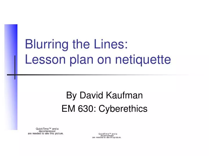 blurring the lines lesson plan on netiquette