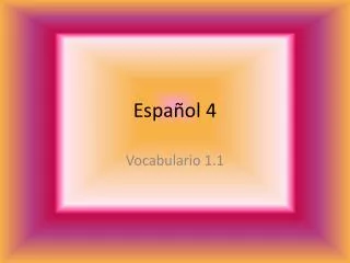 espa ol 4