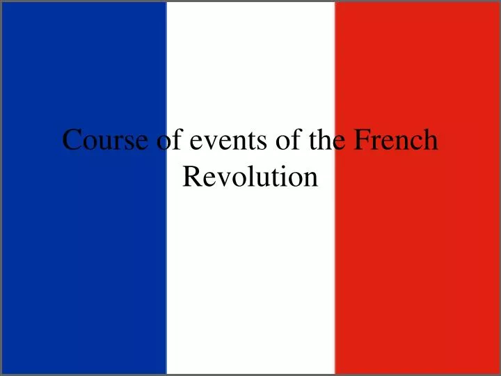 course of events of the french revolution