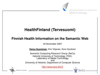 Finnish Health Information on the Semantic Web
