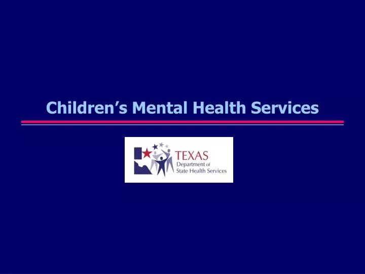 children s mental health services