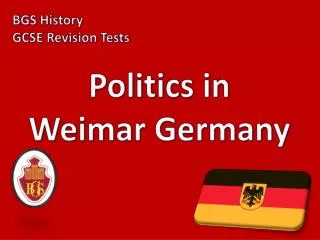 Politics in Weimar Germany
