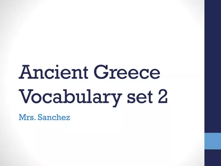 ancient greece vocabulary set 2