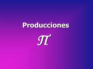 producciones