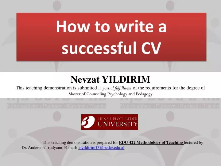 how to write a successful cv