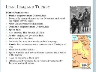 Iran, Iraq and Turkey
