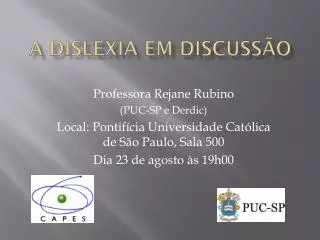a dislexia em discuss o