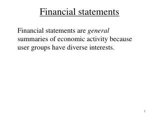 Financial statements