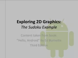 Exploring 2D Graphics: The Sudoku Example
