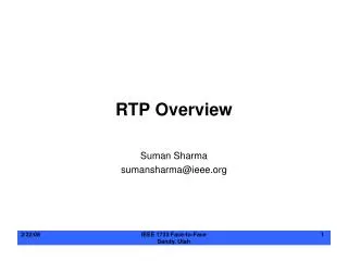 RTP Overview
