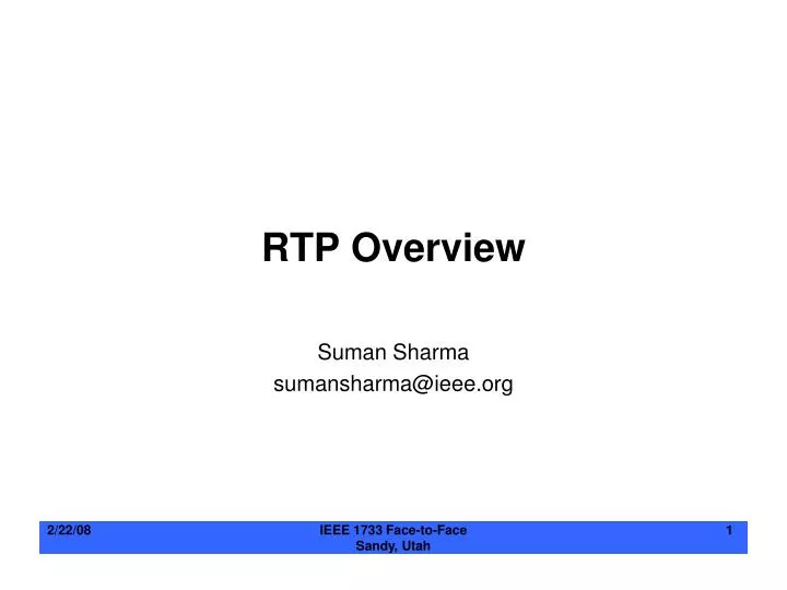 rtp overview