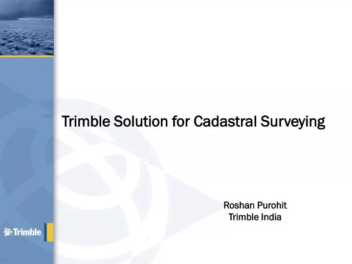 trimble solution for cadastral surveying