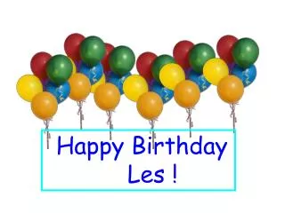 Happy Birthday Les !