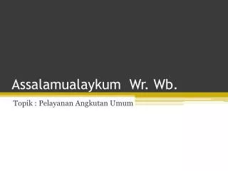 assalamualaykum wr wb