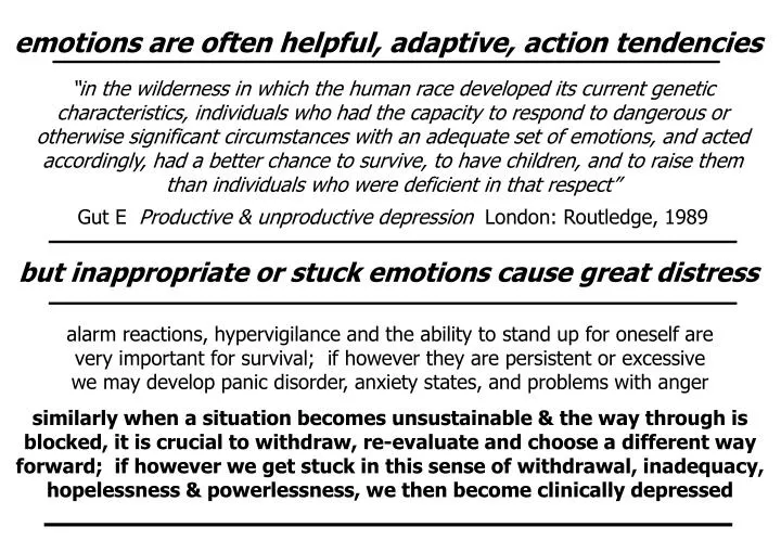 emotions are often helpful adaptive action tendencies