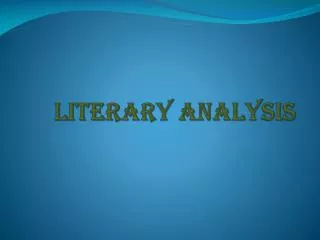 Literary Analysis