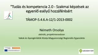 tud s s kompetencia 2 0 szakmai k pz sek az egyenl es ly hozz f r s rt t mop 5 4 6 a 12 1 2013 0002